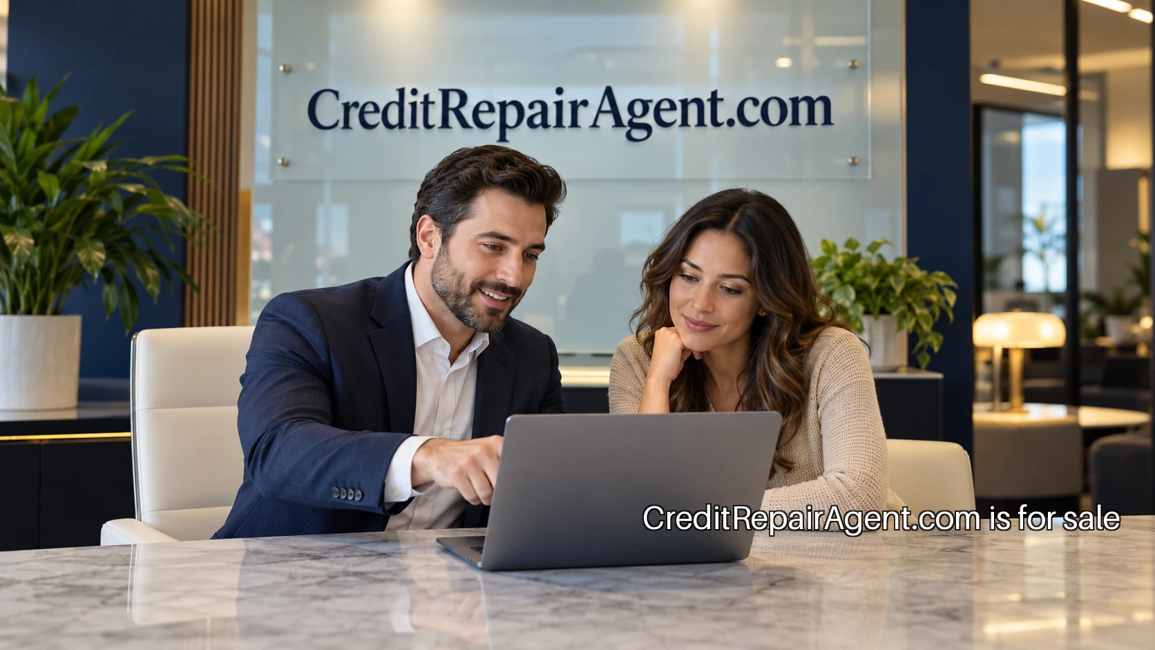 A professional and client reviewing a credit-support workspace